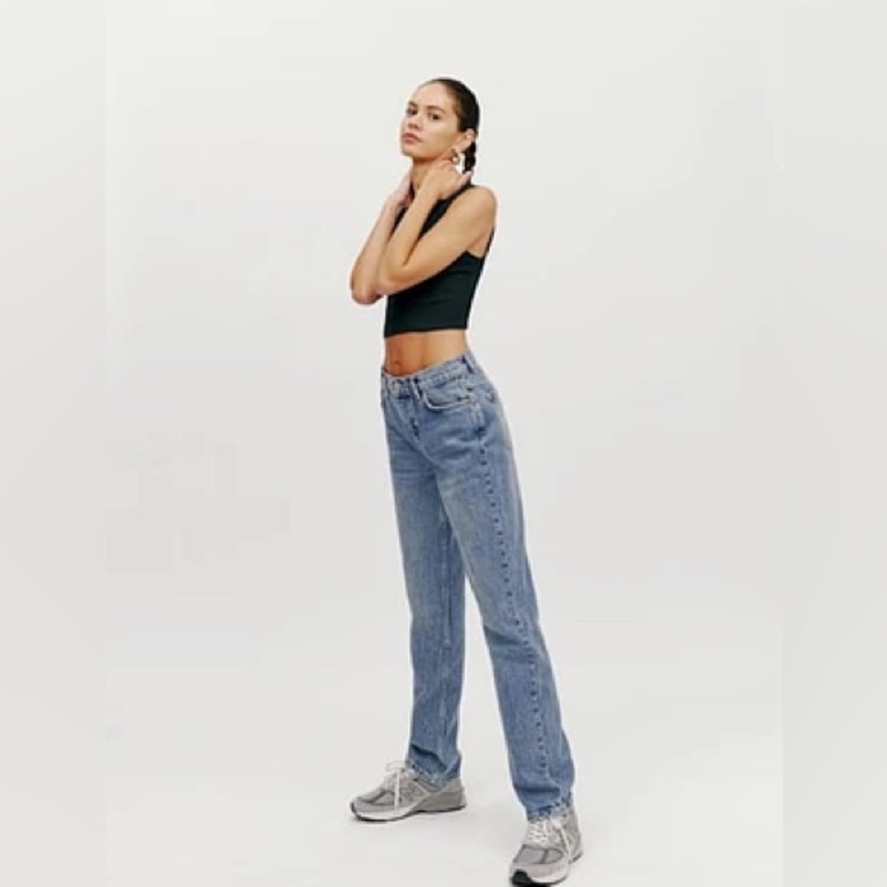 REFORMATION Jeans Kealy Carpenter High Rise Relaxed Tangier Blue Denim Size 28